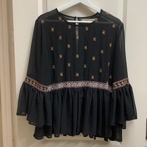 Sheer black top - Chelsea & Violet